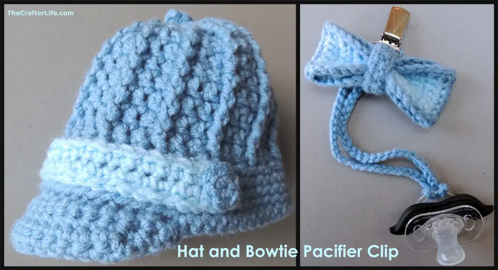Crochet Newborn Hat and Bowtie