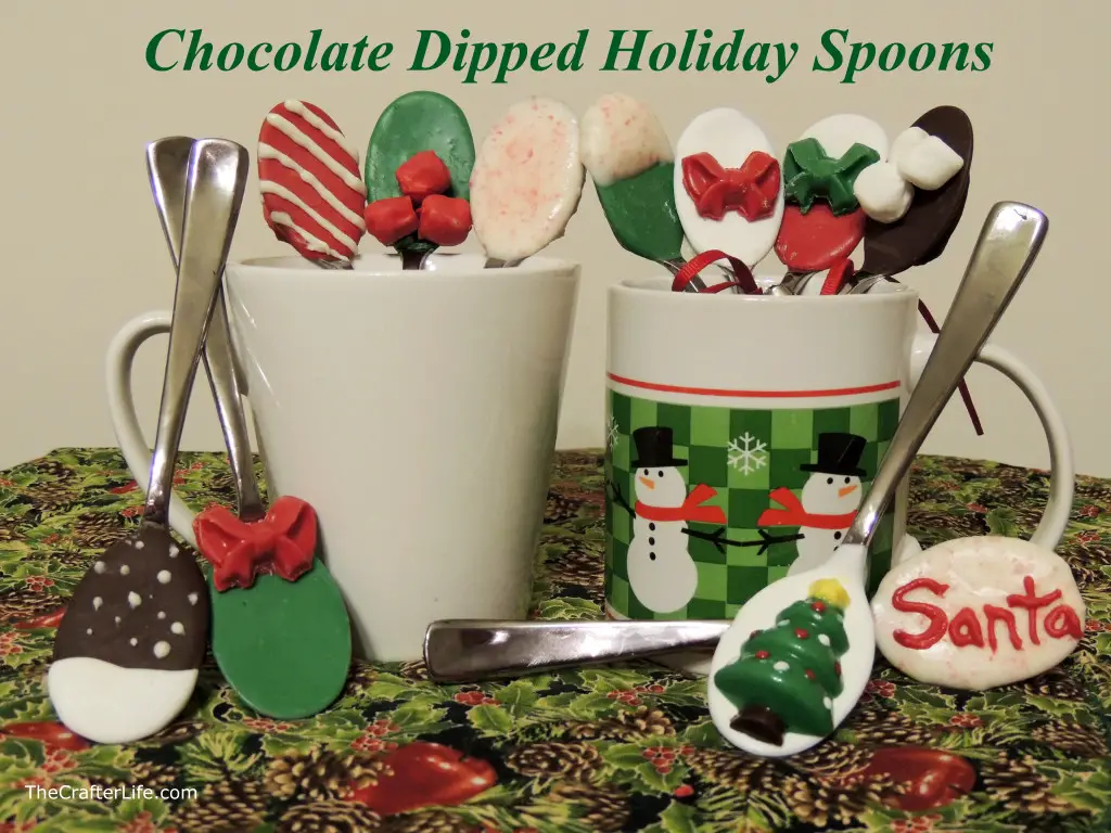 Chocolate Dipped Holiday Spoons