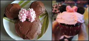 Minnie Mouse cake and cupcake