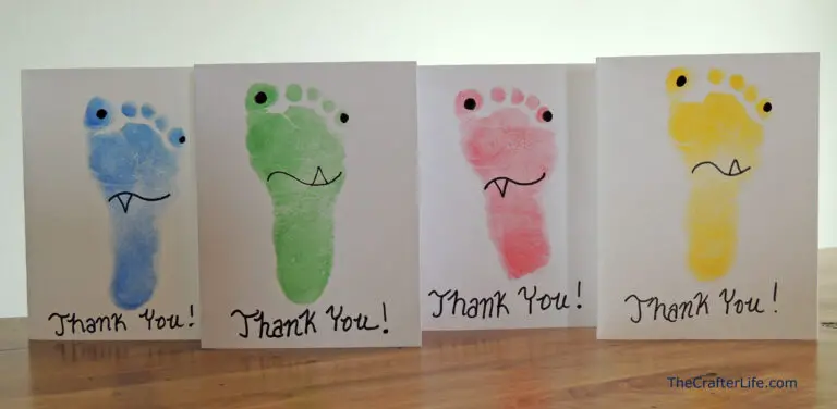 Footprint Monster Thank-You Cards