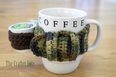 How to Crochet a Mug Cozy with Attached Bottom Coaster Tutorial